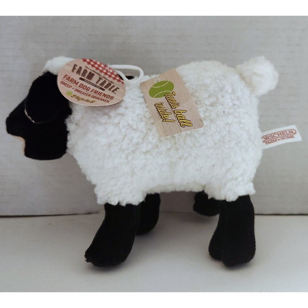Sheep Squeaker Dog Toy with Tennis Ball Inside, 2 Toys in One - Picture 2 of 4
